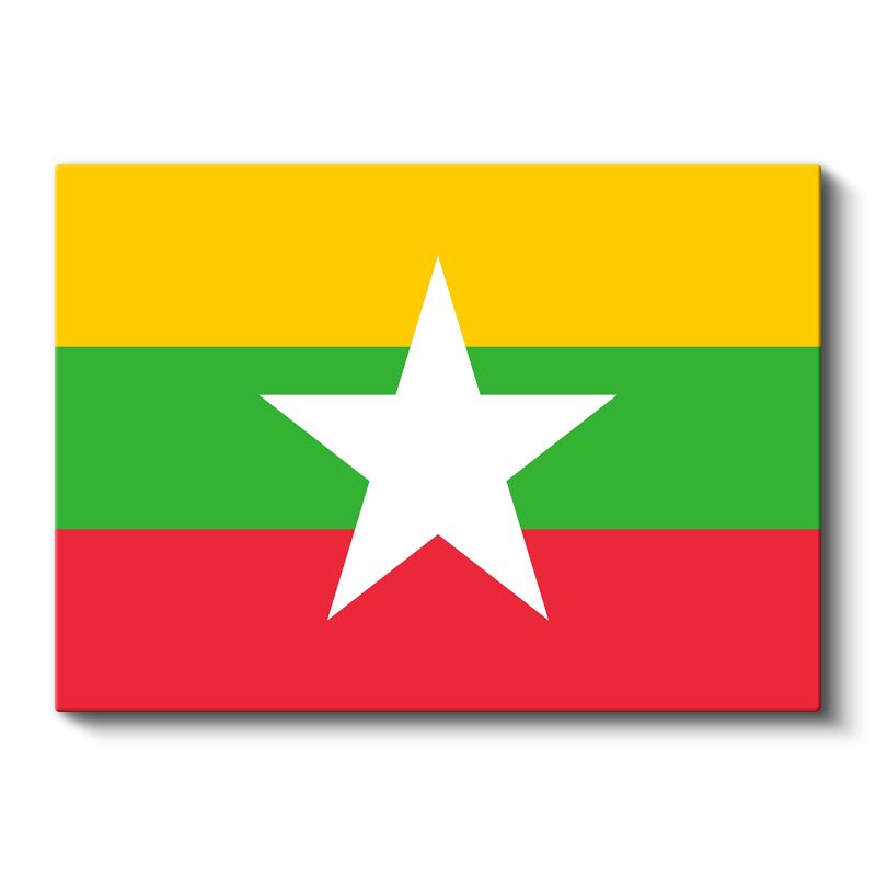 Moğolistan Bayrağı - Kanvas Tablo