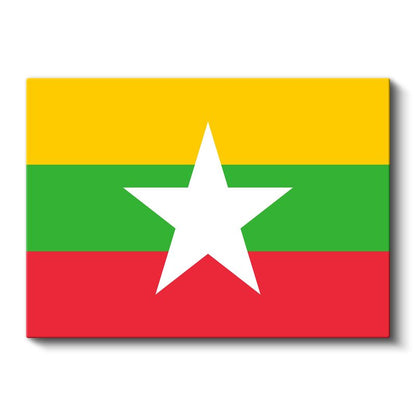 Moğolistan Bayrağı - Kanvas Tablo