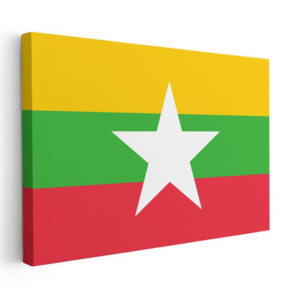 Moğolistan Bayrağı - Kanvas Tablo