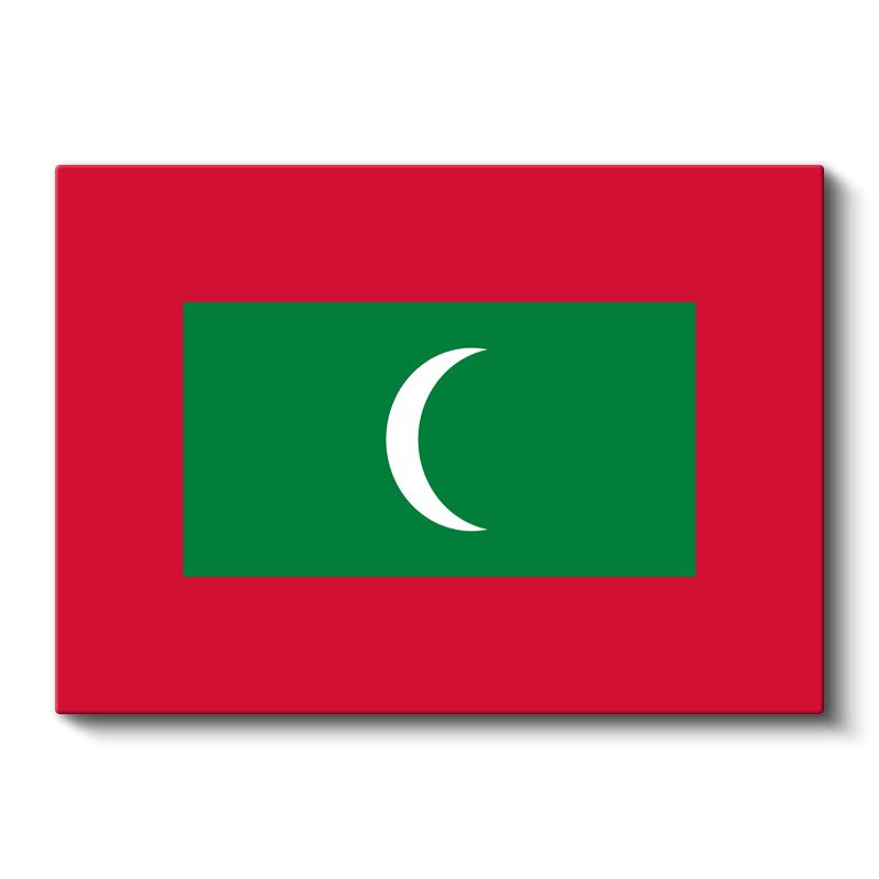 Maldivler Bayrağı - Kanvas Tablo