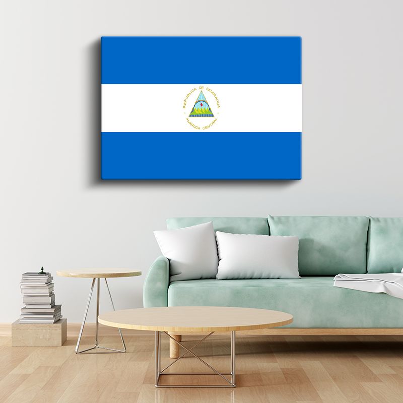 Nikaragua Bayrağı - Kanvas Tablo