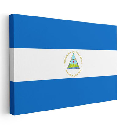 Nikaragua Bayrağı - Kanvas Tablo