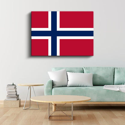 Norveç Bayrağı - Kanvas Tablo