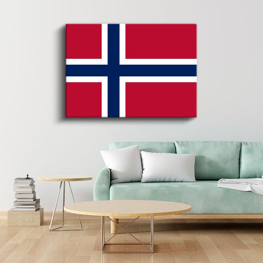 Norveç Bayrağı - Kanvas Tablo