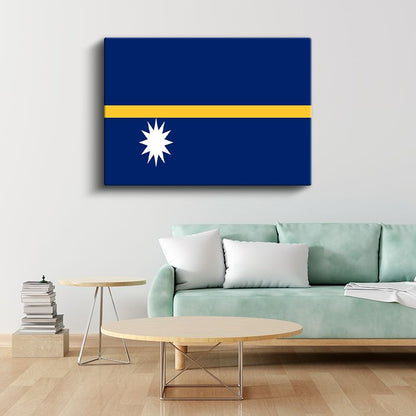 Nauru Bayrağı - Kanvas Tablo