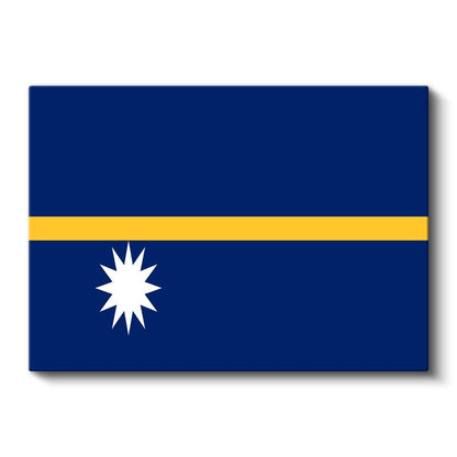 Nauru Bayrağı - Kanvas Tablo