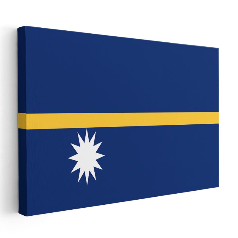 Nauru Bayrağı - Kanvas Tablo