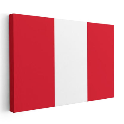 Peru Bayrağı - Kanvas Tablo