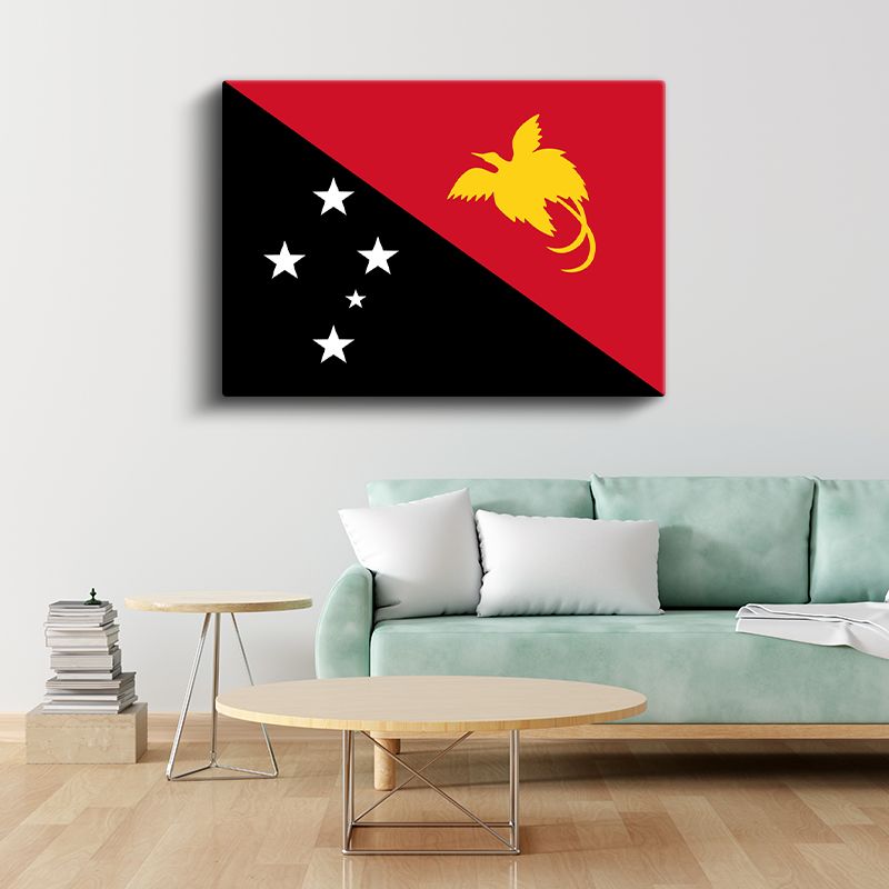 Papua Yeni Gine Bayrağı - Kanvas Tablo