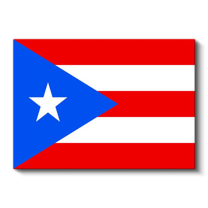 Porto Riko Bayrağı - Kanvas Tablo