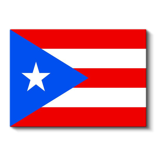Porto Riko Bayrağı - Kanvas Tablo