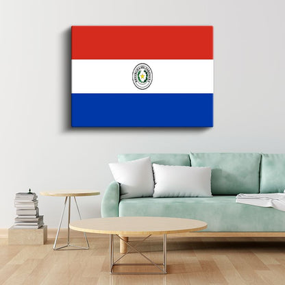 Paraguay Bayrağı - Kanvas Tablo