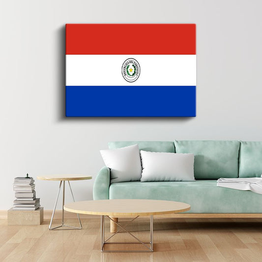 Paraguay Bayrağı - Kanvas Tablo