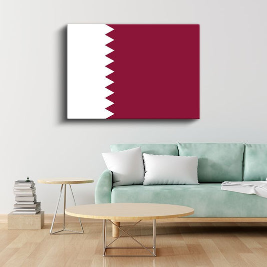 Katar Bayrağı - Kanvas Tablo