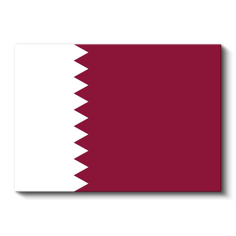 Katar Bayrağı - Kanvas Tablo