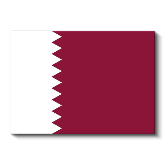 Katar Bayrağı - Kanvas Tablo