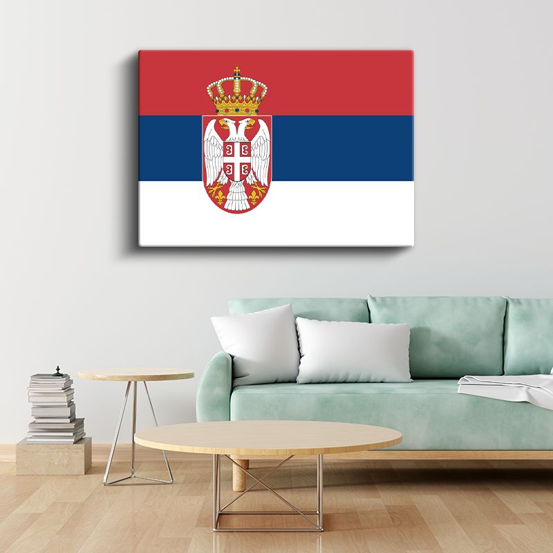 Sırbistan Bayrağı - Kanvas Tablo