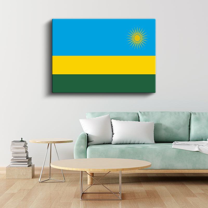 Ruanda Bayrağı - Kanvas Tablo