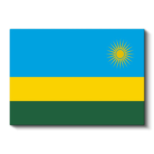 Ruanda Bayrağı - Kanvas Tablo
