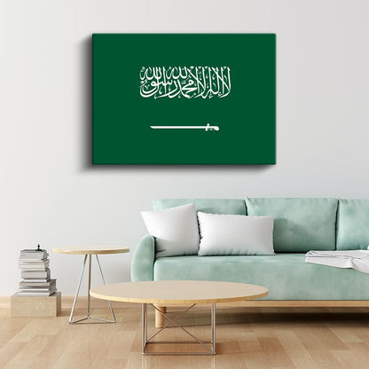 Suudi Arabistan Bayrağı - Kanvas Tablo
