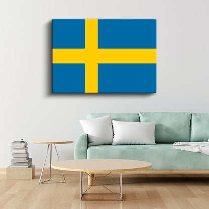 İsveç Bayrağı - Kanvas Tablo