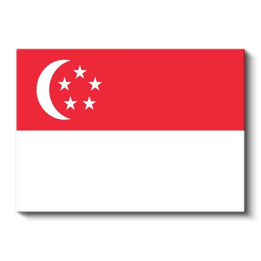Singapur Bayrağı - Kanvas Tablo