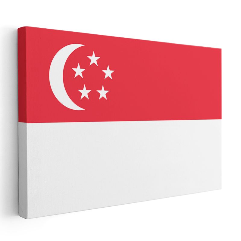 Singapur Bayrağı - Kanvas Tablo