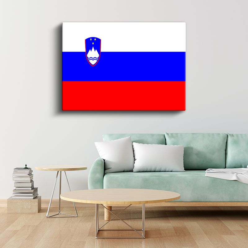 Slovenya Bayrağı - Kanvas Tablo