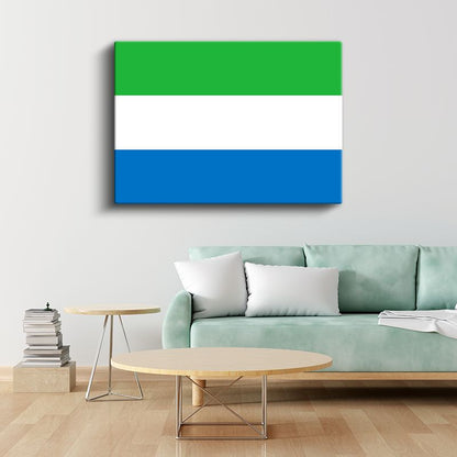Sierra Leone Bayrağı - Kanvas Tablo