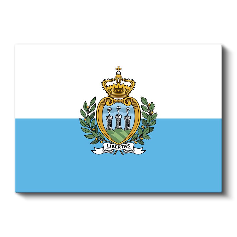 San Marino Bayrağı - Kanvas Tablo