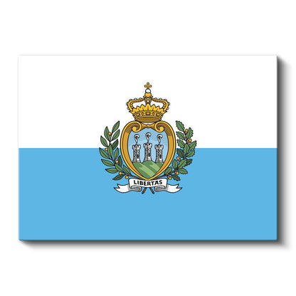 San Marino Bayrağı - Kanvas Tablo