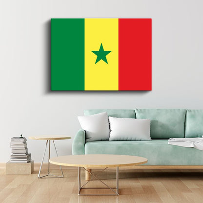 Senegal Bayrağı - Kanvas Tablo