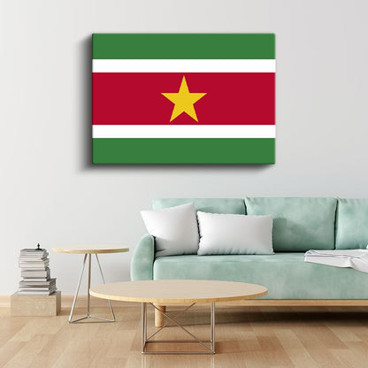 Surinam Bayrağı - Kanvas Tablo