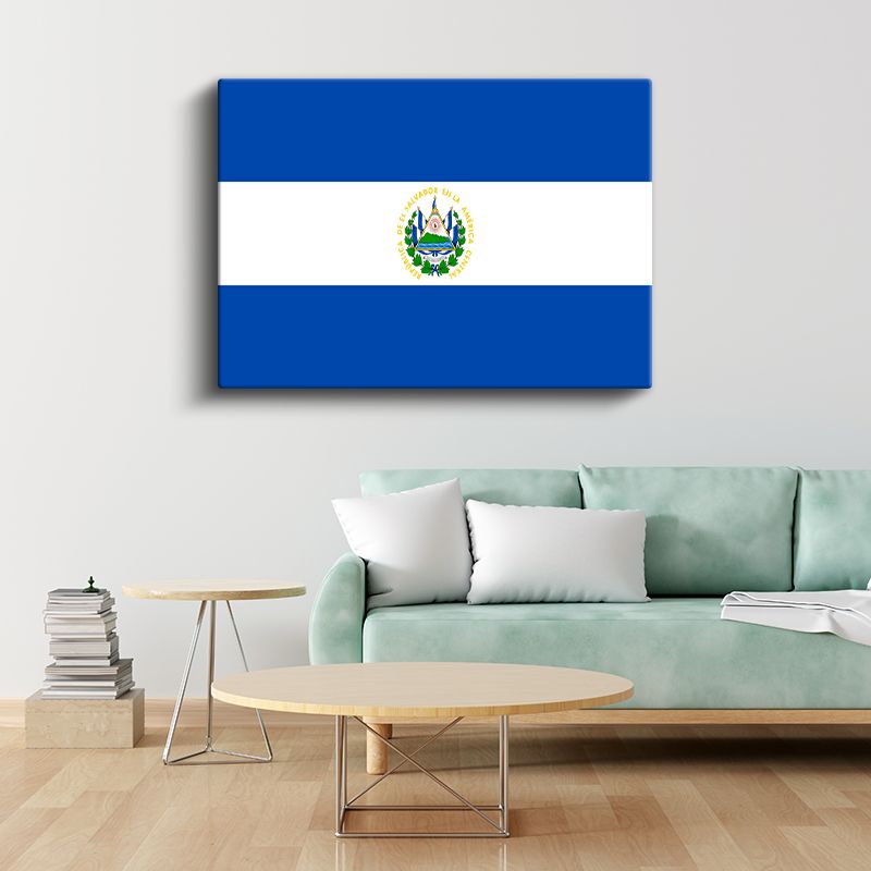 El Salvador Bayrağı - Kanvas Tablo