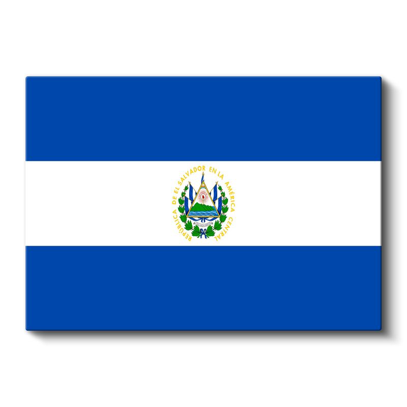 El Salvador Bayrağı - Kanvas Tablo
