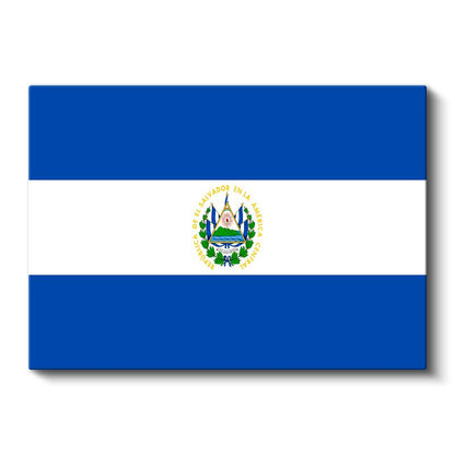 El Salvador Bayrağı - Kanvas Tablo