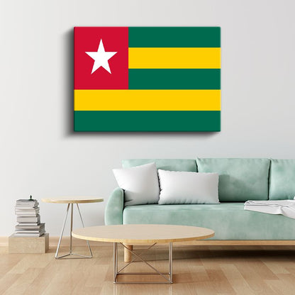 Togo Bayrağı - Kanvas Tablo