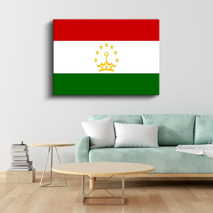 Tacikistan Bayrağı - Kanvas Tablo