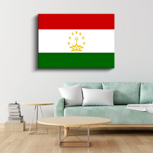 Tacikistan Bayrağı - Kanvas Tablo
