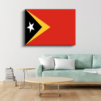Doğu Timor Bayrağı - Kanvas Tablo