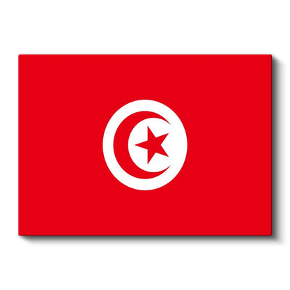 Tunus Bayrağı - Kanvas Tablo