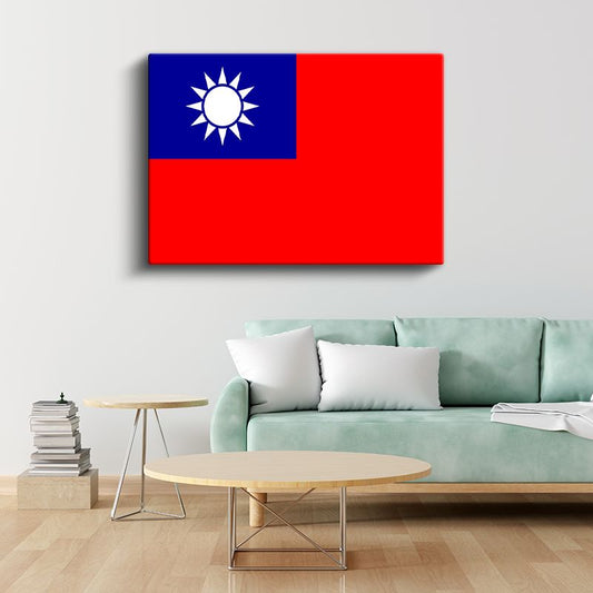 Tayvan Bayrağı - Kanvas Tablo