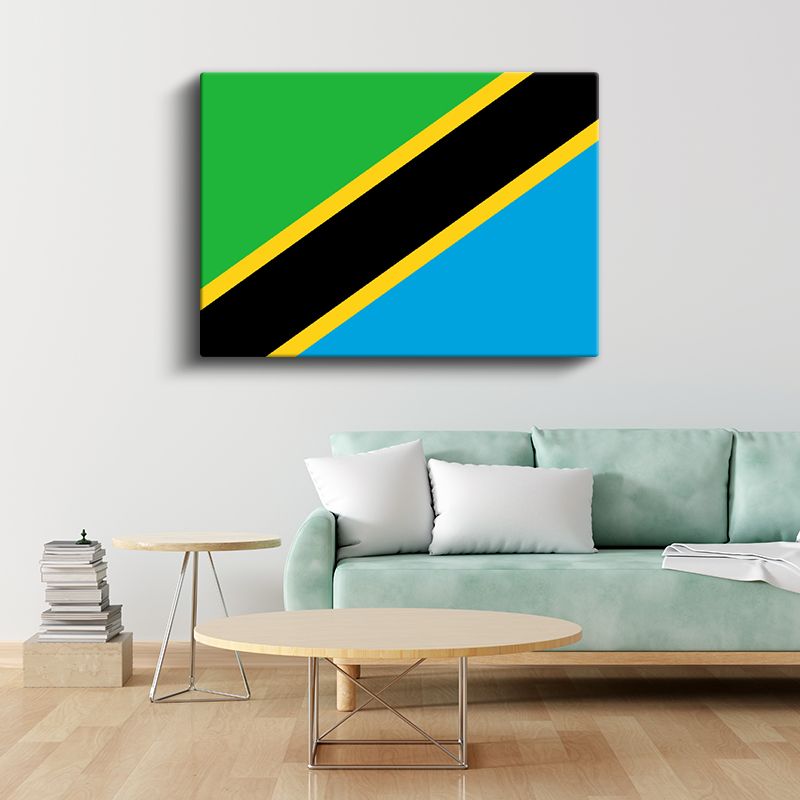 Tanzanya Bayrağı - Kanvas Tablo
