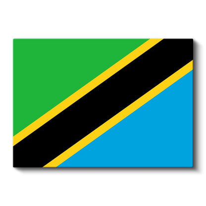 Tanzanya Bayrağı - Kanvas Tablo