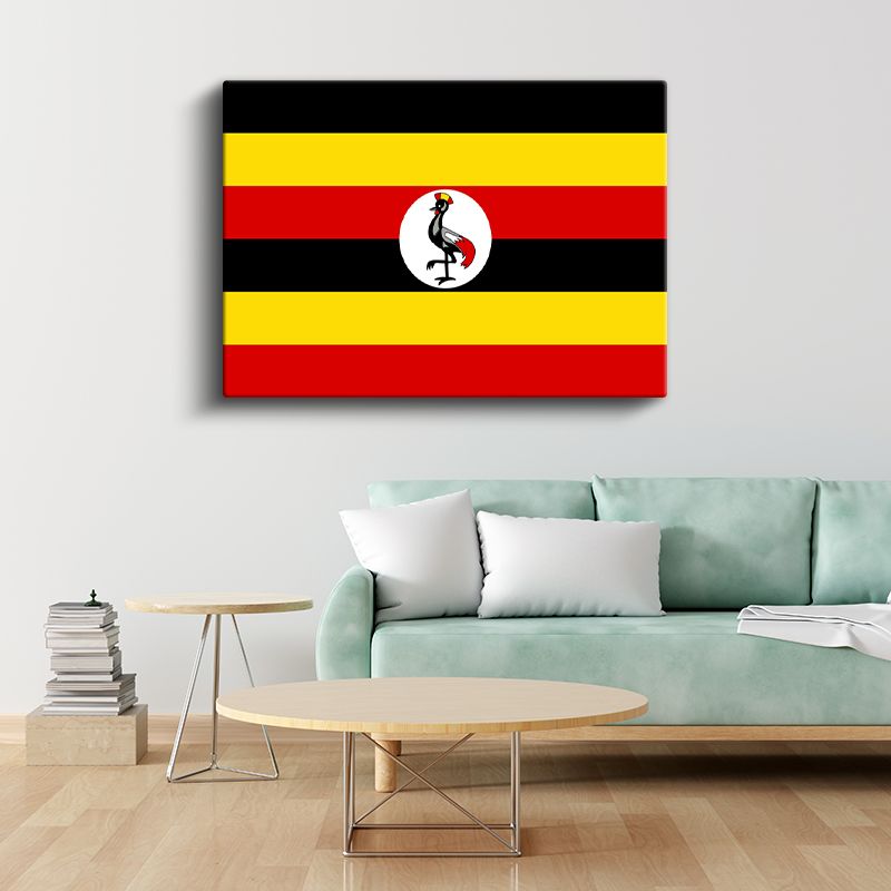 Uganda Bayrağı - Kanvas Tablo