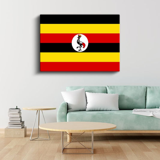 Uganda Bayrağı - Kanvas Tablo