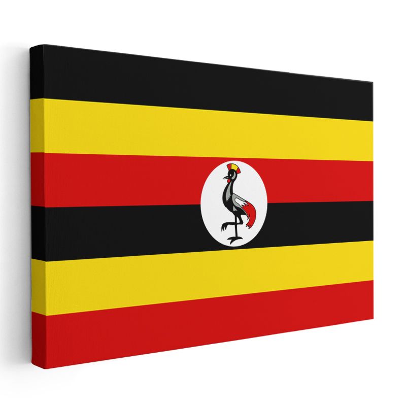 Uganda Bayrağı - Kanvas Tablo