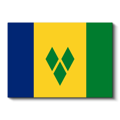 Saint Vincent ve Grenadinler Bayrağı - Kanvas Tablo