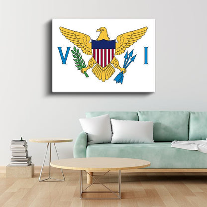 ABD Virjin Adaları Bayrağı - Kanvas Tablo