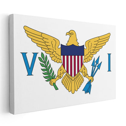 ABD Virjin Adaları Bayrağı - Kanvas Tablo